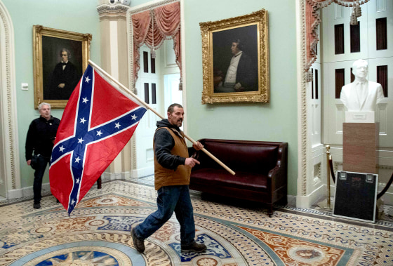 Image: Supporters of President Donald Trump protest in the Capitol Rotunda on Jan. 6, 2021.