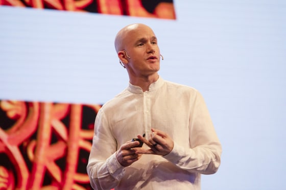 Coinbase CEO Brian Armstrong at the Company's Event In India