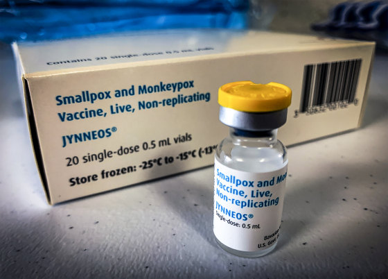 Image: A vial of serum being administered at a vaccine clinic for Monkeypox on June 28, 2022 in Washington, D.C.