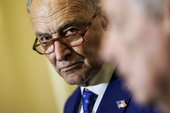 Senate Majority Leader Chuck Schumer, D-N.Y., attends a news conference at the Capitol on June 22, 2022.
