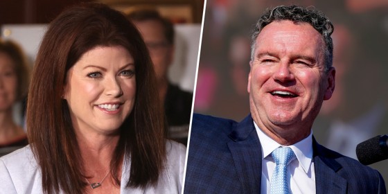 Rebecca Kleefisch and Tim Michels, Republican candidates for governor of Wisconson.