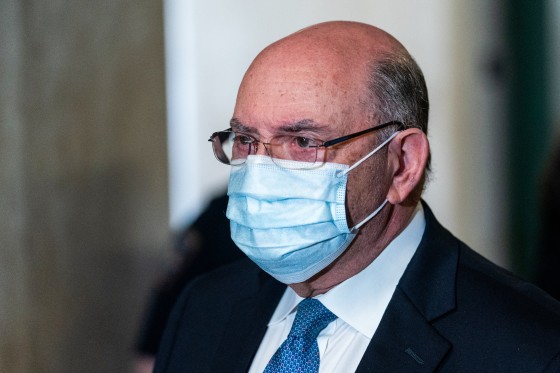 Allen Weisselberg, former chief financial officer of Trump Organization Inc., arrives to criminal court in New York on Aug. 18, 2022.