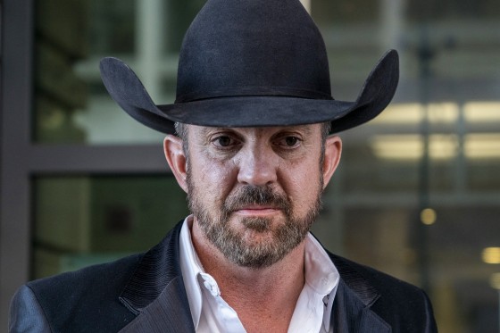 Otero County Commissioner Couy Griffin leaves the federal court in Washington on March. 21, 2022.