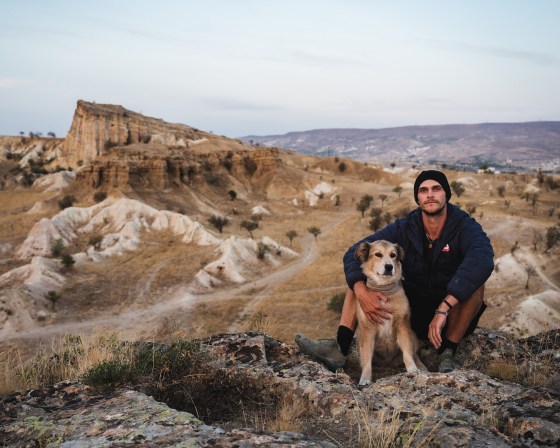Thomas Turcich adopted his dog Savannah right before he set off on a trip to walk the world. She grew up walking dozens of miles a day across the globe.