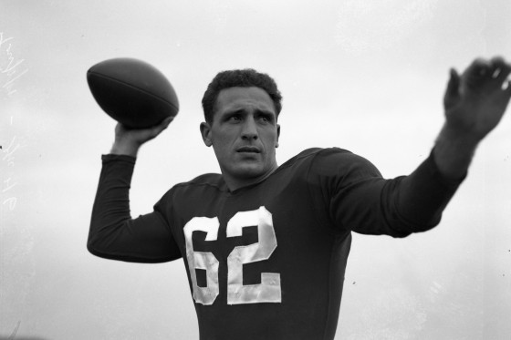 Charley Trippi during practice for the Georgia Bulldogs in 1946.