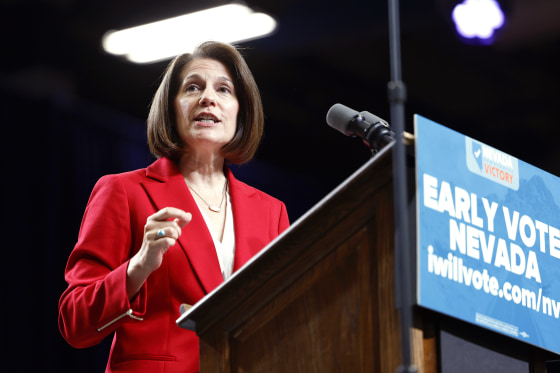 Sen. Catherine Cortez Masto speaks at a campaign rally