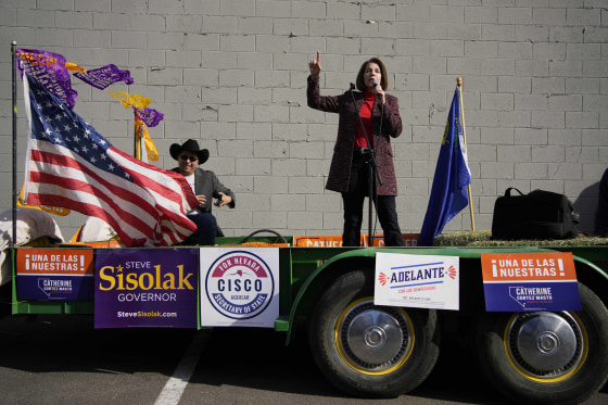 Catherine Cortez Masto is running against Republican Adam Laxalt.