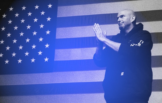 Image: Pennsylvania Democratic Senate candidate John Fetterman thanks supporters after he defeated Republican Dr. Mehmet Oz in Pittsburgh on Nov. 9, 2022.