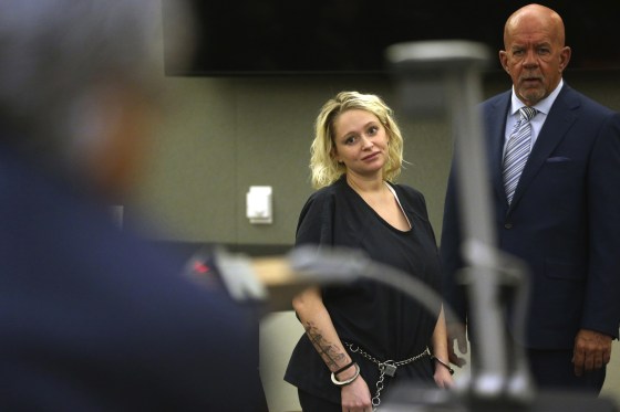 Kelsey Turner, left, with her attorney Brian Smith, at a court hearing at the Regional Justice Center in Las Vegas in 2019.