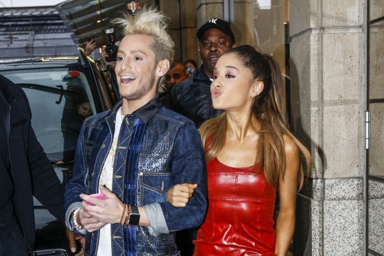 Ariana Grande and her brother Frankie Grande in Hamburg, Germany, on Nov. 6, 2015.