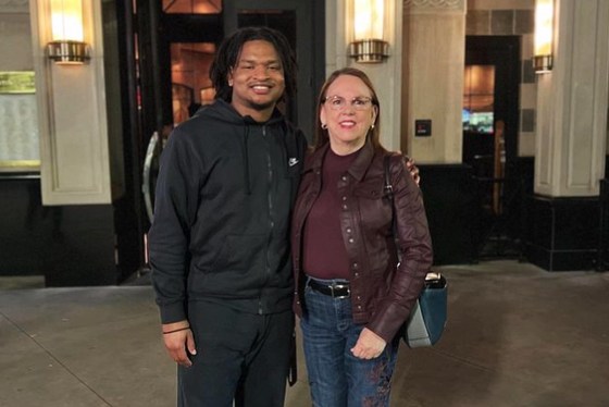 Jamal Hinton and Wanda Dench in 2022. 