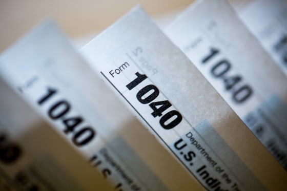 IRS 1040 Individual Income Tax forms. 