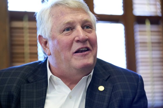 In this Thursday, Feb. 10, 2022, photo, Texas Secretary of State John B. Scott, talks about the upcoming election, in Austin, Texas. Scott was appointed by Gov. Greg Abbott in October and will oversee election administration in Texas.