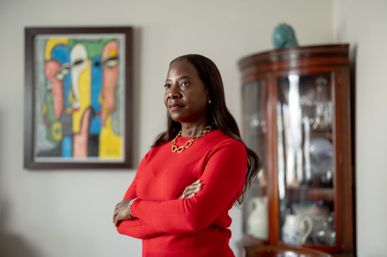 Sandra Lindsay at her home in Long Island, N.Y. on Dec. 10, 2022.