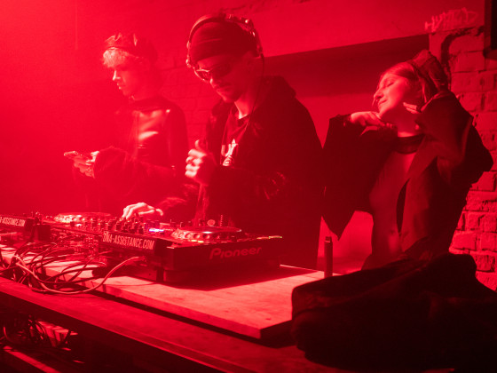 Revelers at a party to celebrate New Years in Kyiv