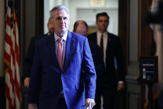 Kevin McCarthy walks to the House Chambers of the U.S. Capitol Building 