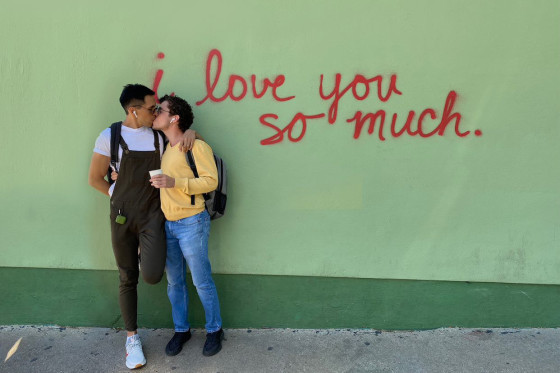 Leonardo Hernandez' left, and his partner Thomas.