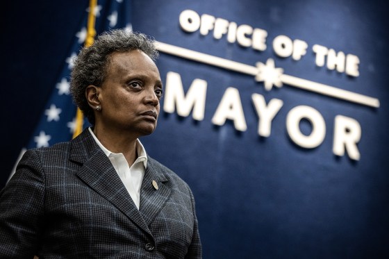 Mayor of Chicago Lori Lightfoot during a news conference in Chicago on Oct. 27, 2022.