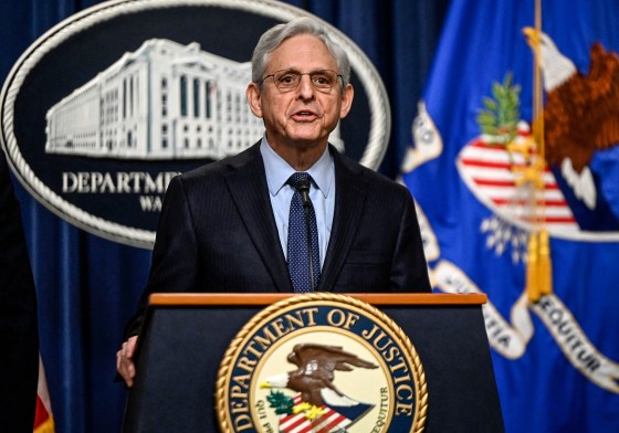 Image: Attorney General Merrick Garland at the U.S. Justice Department in Washington, DC on Jan. 12, 2023.