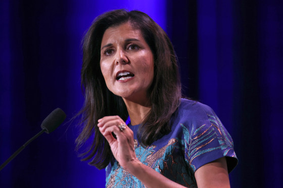 Former U.N. Ambassador Nikki Haley speaks in Las Vegas on Nov. 19, 2022.