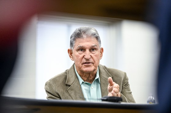 Sen. Joe Manchin, D-W.Va., in Piketon, Ohio, on Oct. 20, 2022.
