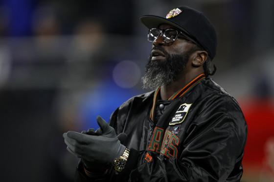 Ed Reed during the first half of the game between the Baltimore Ravens and the New England Patriots in Baltimore in 2019.