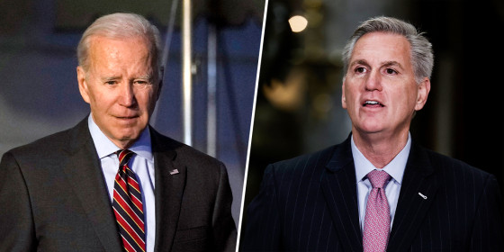 President Joe Biden; House Majority Leader Kevin McCarthy.