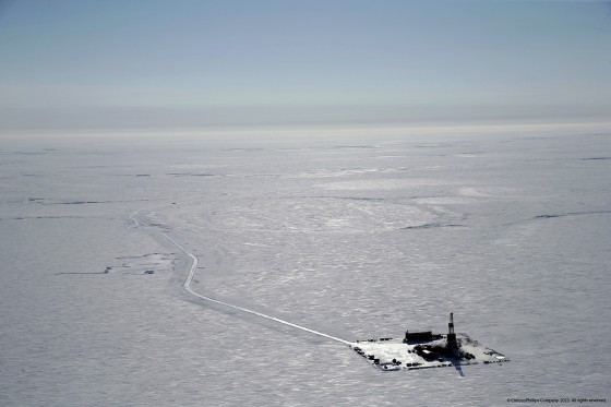An exploratory drilling camp at the proposed site of the Willow oil project on Alaska's North Slope in 2019.
