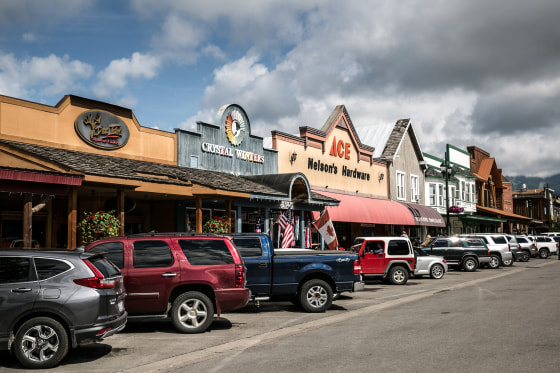 The historic downtown shops in Whitefish, Mont., on June 22, 2018.