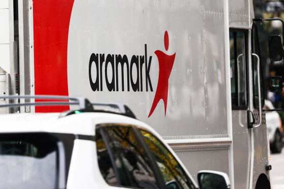 An Aramark truck in Chicago on Oct. 14, 2022.