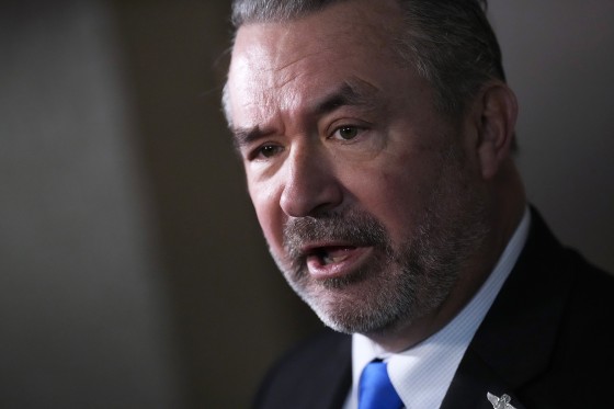 WASHINGTON, DC - JANUARY 10: Rep. Don Bacon (R-NE) speaks to reporters on his way to a closed-door GOP caucus meeting at the U.S. Capitol January 10, 2023 in Washington, DC. House Republicans passed their first bill of the 118th Congress on Monday night, voting along party lines to cut $71 billion from the Internal Revenue Service, which Senate Democrats said they would not take up.