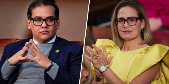 Rep. George Santos, R-N.Y., and Sen. Kyrsten Sinema, I-Ariz.