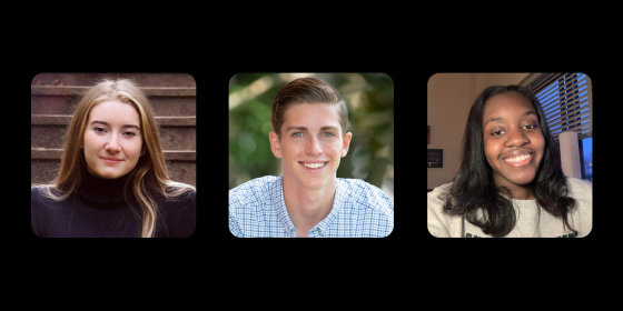 Alexandria Verner, Brian Fraser and Arielle Anderson.