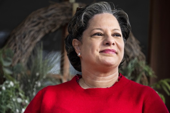 State Sen. Jennifer McClellan attends a canvassing event in Richmond, Va., on Dec. 17, 2022.