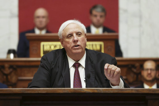 Gov. Jim Justice delivers his State of the State address in Charleston, W.Va.