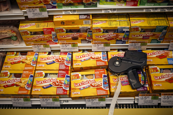 Packages of Lunchables at a Publix grocery store in Knoxville, Tenn., in 2014.