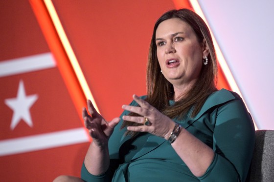 Then-Arkansas Gov.-elect Sarah Huckabee Sanders at the Republican Governors Association conference on Nov. 16, 2022, in Orlando, Fla.