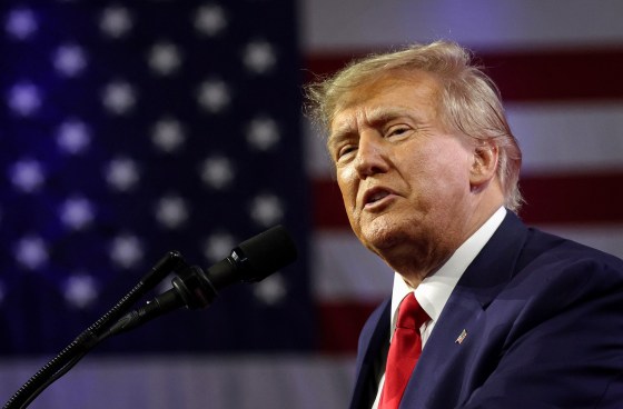 Former President Donald Trump at CPAC on March 4, 2023, in National Harbor, Md.