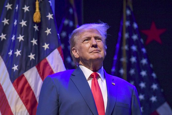 Former President Donald Trump at a campaign event in Davenport, Iowa, on March 13, 2023.