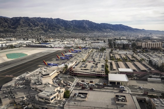 The Hollywood Burbank Airport, Monday, Dec. 26, 2022, in Burbank, Calif.