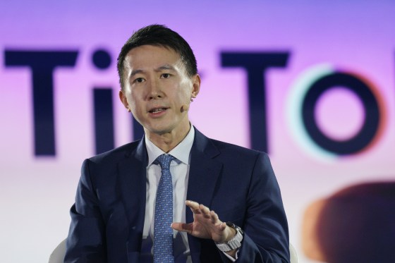Shou Zi Chew, chief executive officer of TikTok Inc., speaks in Singapore, on Nov. 16, 2022.