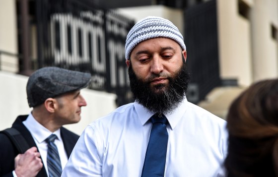 Adnan Sayed speaks to reporters outside the Robert C. Murphy Courts of Appeal building after a hearing on Feb. 2, 2023.