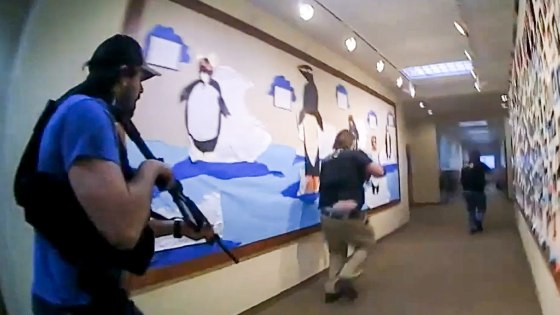 Nashville Police officers respond to a shooting at Covenant School on March 27, 2023.