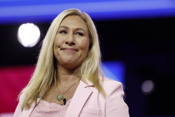 Rep. Marjorie Taylor Greene. R-Ga., speaks at the Conservative Political Action Conference on March 3, 2023.