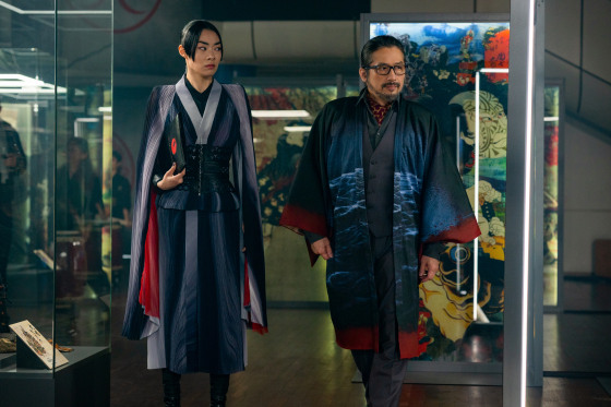 Rina Sawayama and Hiroyuki Sanada in "John Wick: Chapter 4"