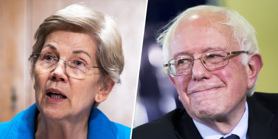 Sen. Elizabeth Warren, D-Mass., Sen. Bernie Sanders, I-Vy.