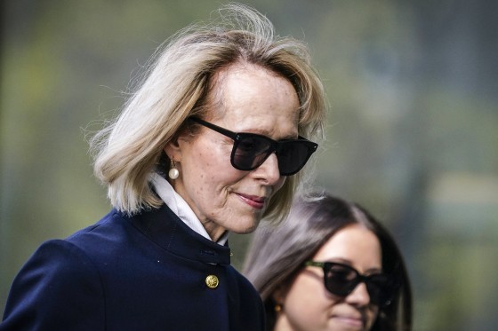 Image: E. Jean Carroll arrives to Manhattan federal court on May 1, 2023, in New York.