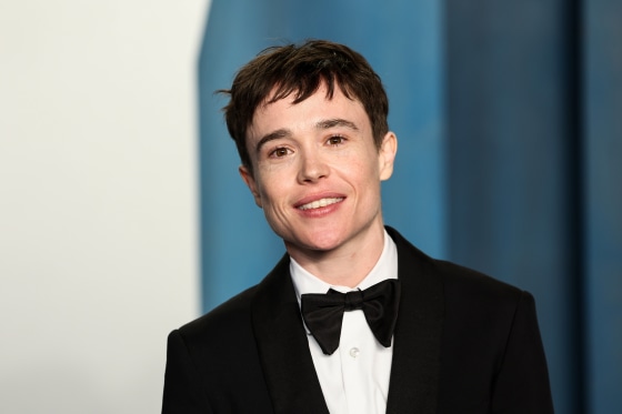 Elliot Page attends the Vanity Fair Oscar Party in Beverly Hills, Calif., on March 27, 2022.