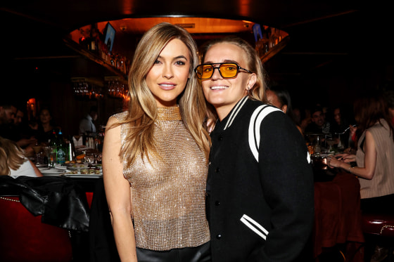 Chrishell Stause and G Flip attend Drake's Hollywood grand opening on May 4, 2023 in West Hollywood, Calif.