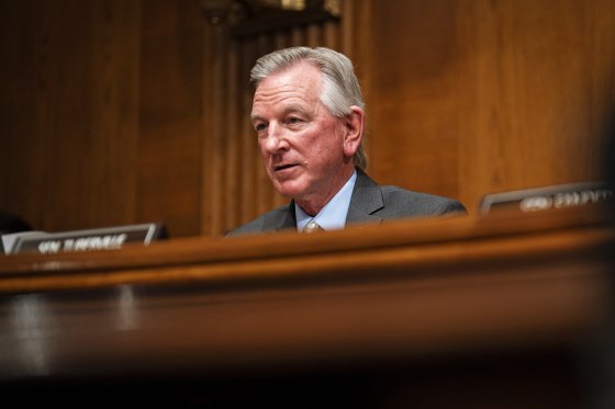 Sen. Tommy Tuberville, R-Ala., on April 20, 2023. 